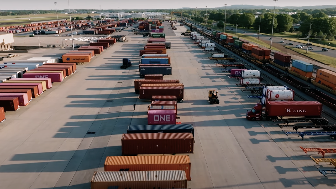 (Screen Grab of International Intermodal Center in Northern Alabama from Port of Huntsville video)